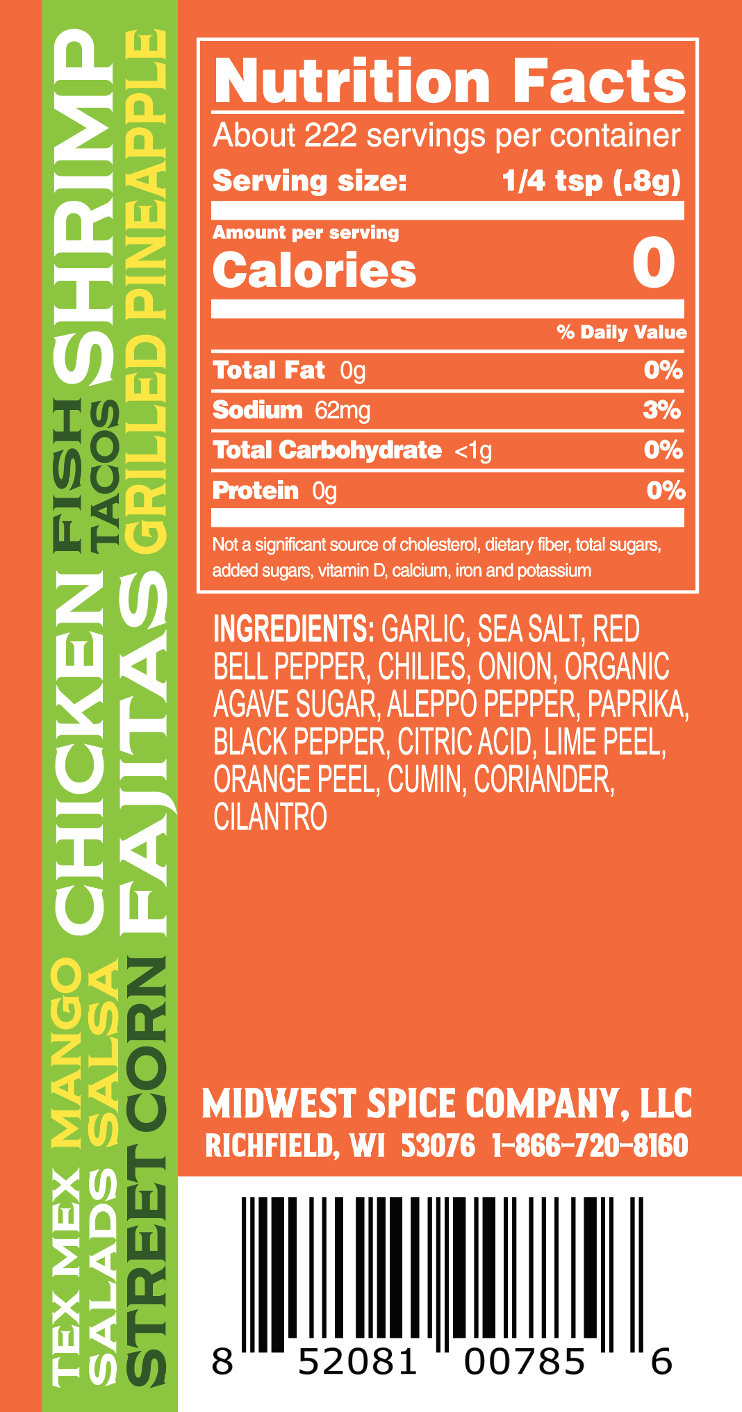 Tequila Lime Seasoning 6.3oz image 1