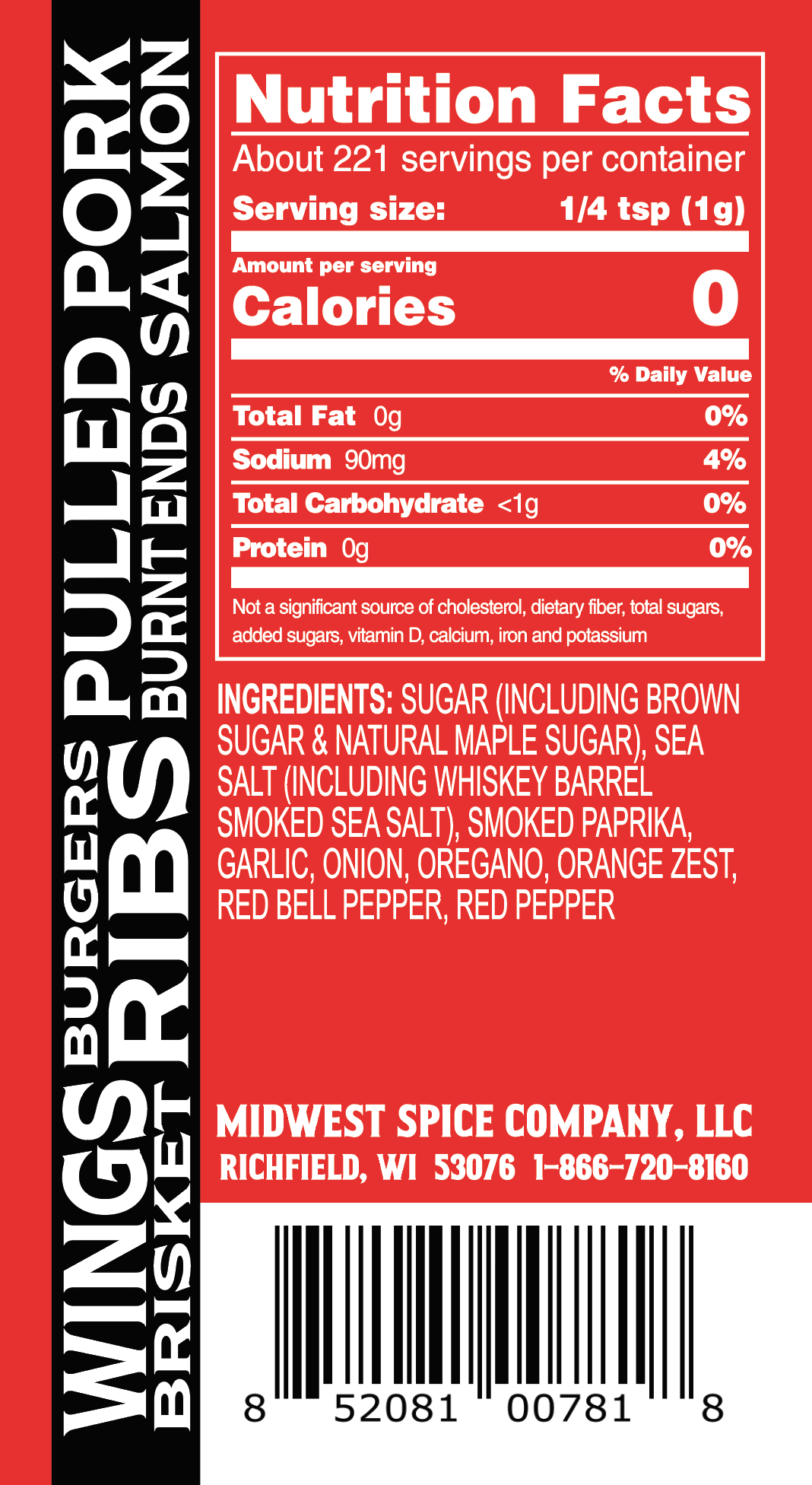 Whiskey Maple Smoke Rub 7.8oz image 1